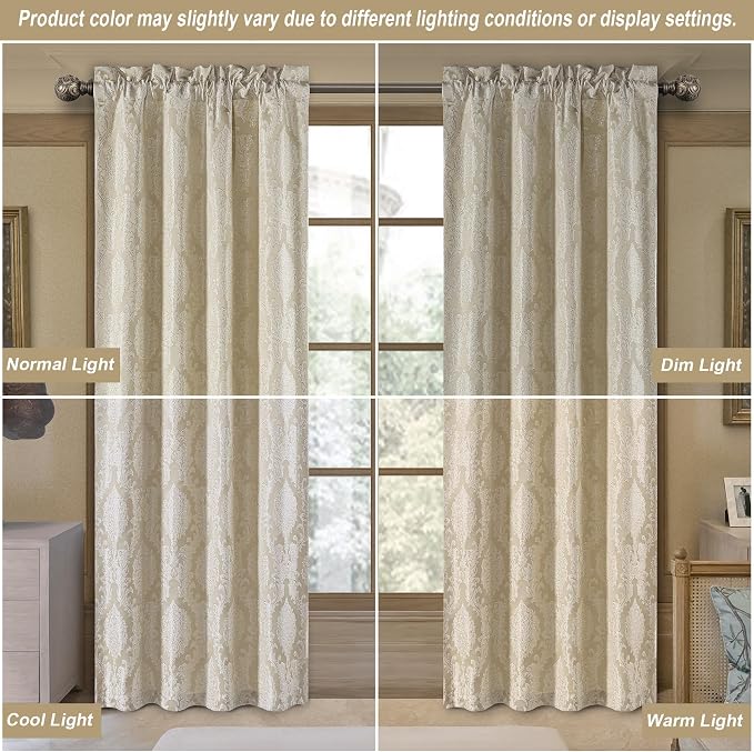 Loom and Mill Jacquard Damask Curtains - Image 2