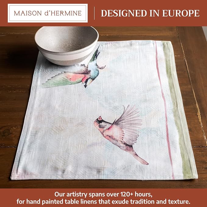 Maison d' Hermine Placemats Set of 4 Reusable 100% Cotton | Cloth Place Mats - Image 2