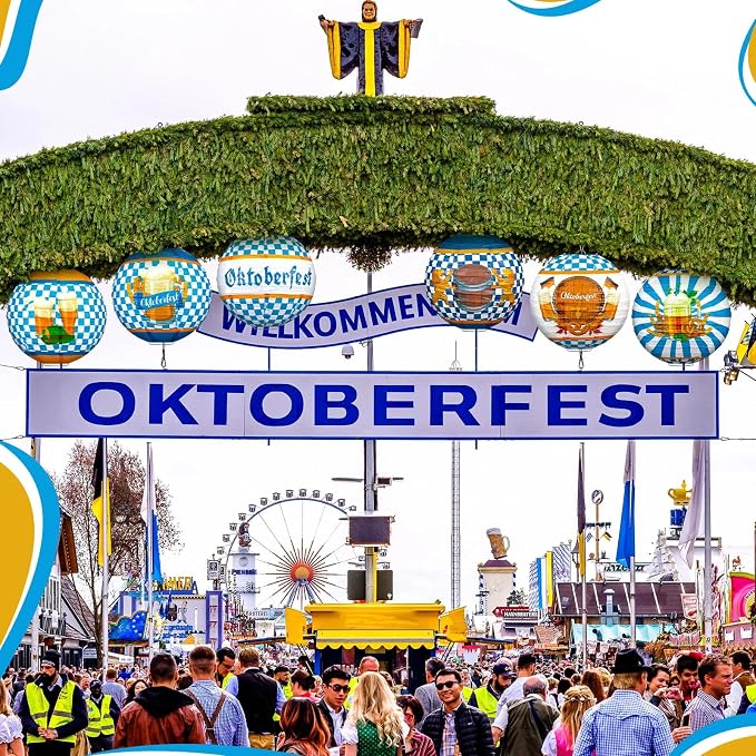 Panelee 12 Pcs Oktoberfest Paper Lanterns Oktoberfest Party Decorations 8 Inch - Image 7
