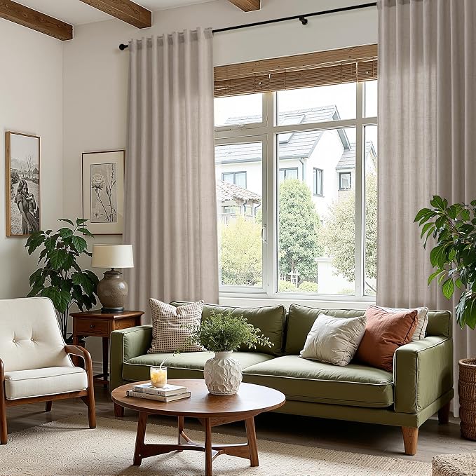Stone Beige Curtains 63 Inch Length - Image 8