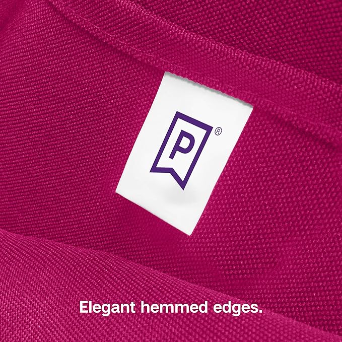 Gee Di Moda Square Tablecloth - 85 x 85 Inch Fuchsia Table Cloth for Large Square or Round Tables - Heavy Duty Washable Fabric - for Buffet Table, Holiday Party, Dinner, Wedding & Baby Shower