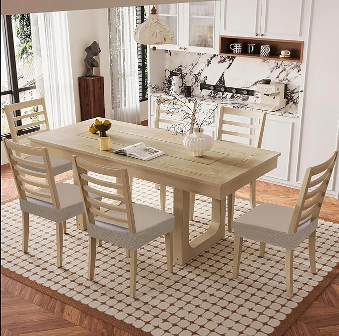 Smiry Waterproof Seat Covers for Dining Room Chairs, No Rear Covers | Stretch - Image 8