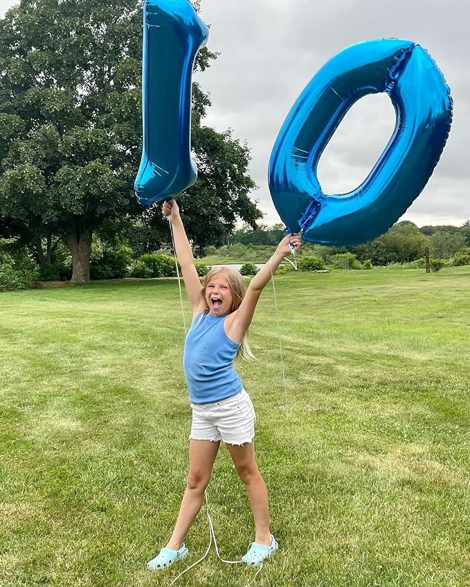 40 Inch Navy Blue Number 1 Balloon, 1st Blue Birthday Party Decorations | 40 - Image 9
