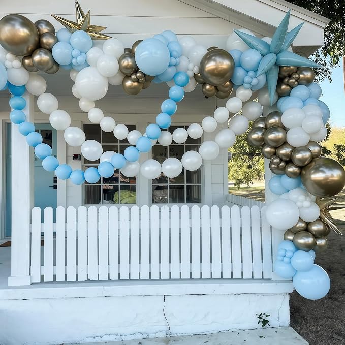 Blue and White Link Balloons, Quick Balloon - Image 4
