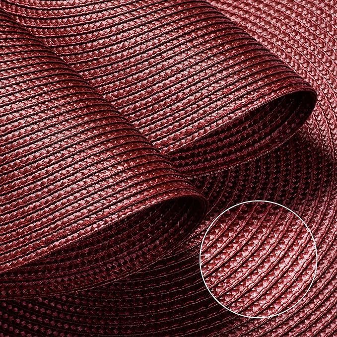 FunWheat Round Braided Placemats Set of 6 Table Mats - Image 4