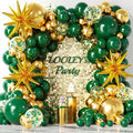 LOOLEY 137Pcs Green and Gold Balloons Garland Arch Kit by LOOLEY