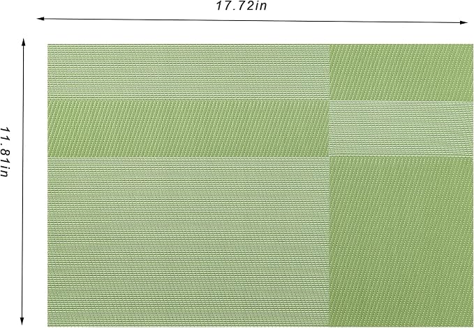 Placemats Set of 4 Washable Indoor | Outdoor Vinyl Place Mats - Image 6