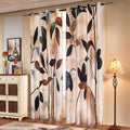 SUBRTEX Light Flitering Curtains 52Wx95L, Room Darkening Vibrant Floral Drapes by Subrtex