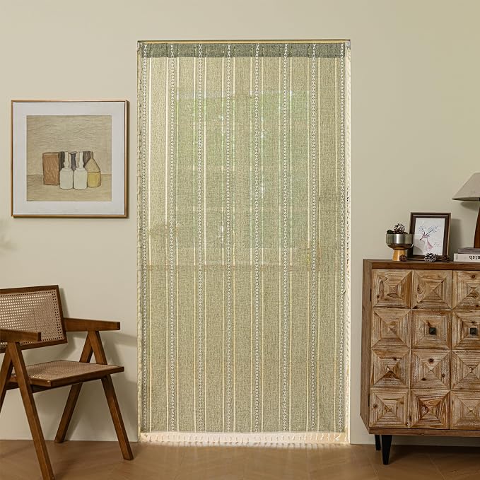 Sutuo Home Green Boho Door Curtains - Image 5