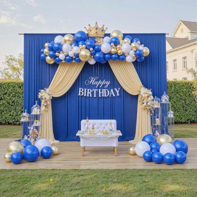 20ft×12ft Royal Blue Backdrop Curtain - Image 8