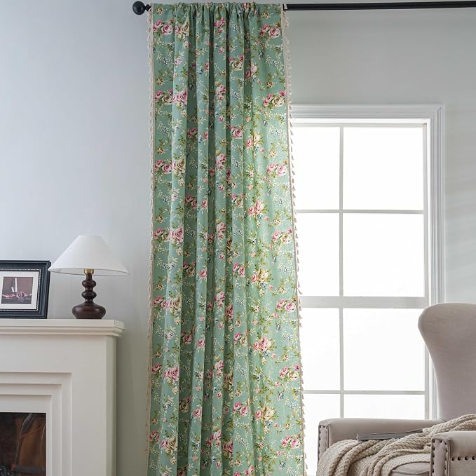 ENJOYBRIDAL Floral 84 Inch Curtains - Image 2