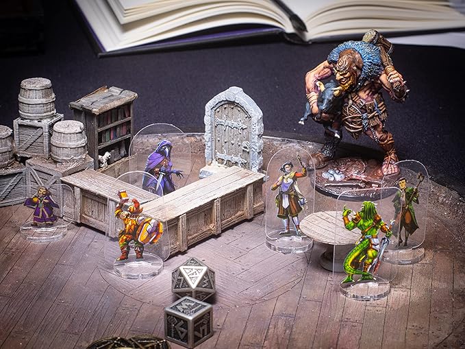 Arcknight Flat Plastic Miniatures: Underground; 62 Unique Subterranean-Themed Minis for DND 5e and Pathfinder; Affordable, Skinny Figurines for Dungeons and Dragons and Other Tabletop RPG Games