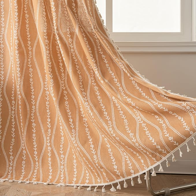 Sutuo Home Boho Curtains for Bedroom Dining Room 96 Inches Long, Printed Cotton by SutuoHome
