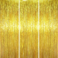 Voircoloria Gold Foil Fringe Backdrop Curtains, Birthday Party Decorations by Voircoloria