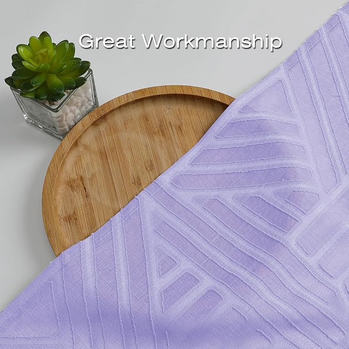 Simplebrand Lavender Sheer Curtains 72 Inch Length 2 Panels - Image 6