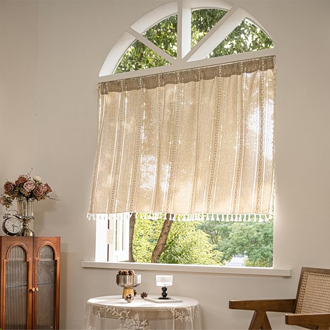 Sutuo Home Boho Curtains Valance Tier 36 inch - Image 2