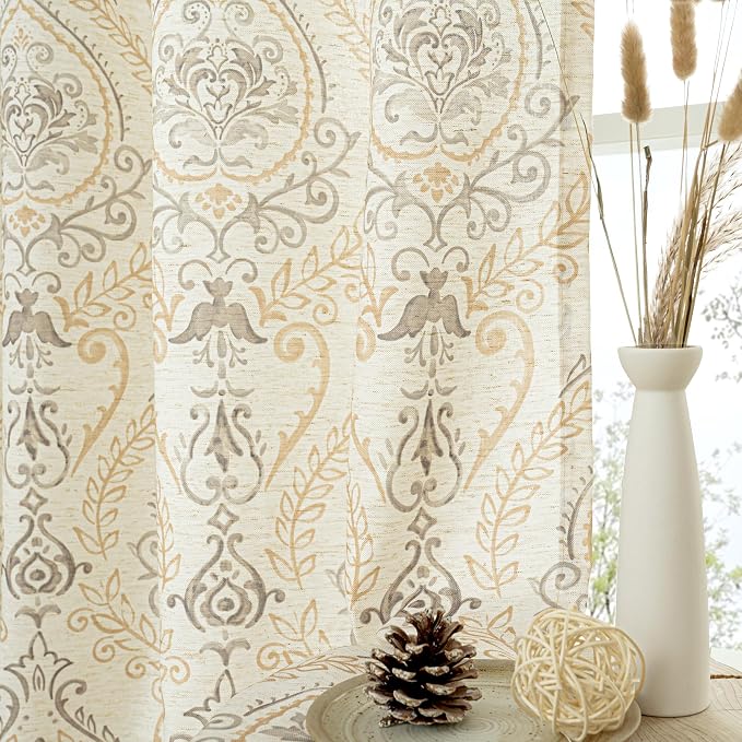 Linen Curtains 54 inch Length 2 Panels - Image 2