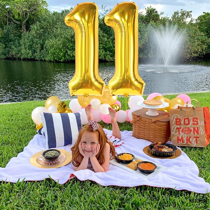 KatchOn Gold Number 11 Balloon 40 Inch, 11th Birthday Balloon Decor | 11th - Image 7