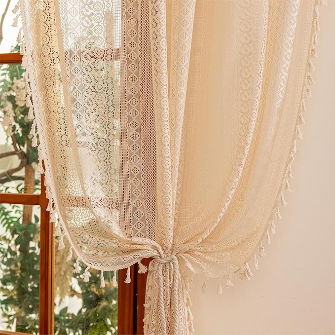 Sutuo Home Boho Curtains 2 Panels - Image 3