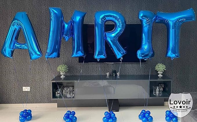 Lovoir 40 Inch Large Blue Letter F Balloons Big Size Jumbo Mylar Foil Helium - Image 4