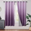 DWCN 100% Blackout Curtains for Bedroom 63 Inch Long- Double Layers Damask by DWCN