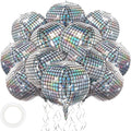 Fovths 12 Pieces Silver Disco Ball Balloons 18 Inch 4D Large Disco Balloon Foil by Fovths