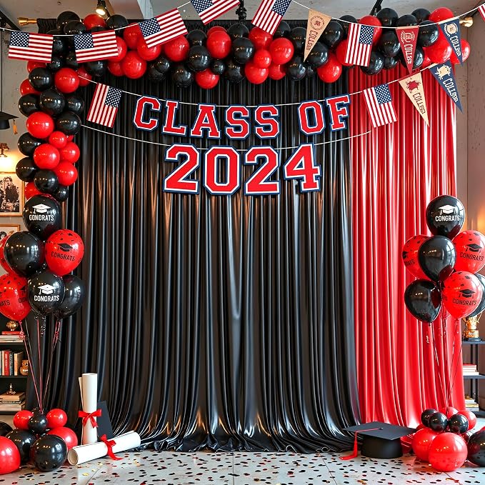 20x10ft Red Glitter Backdrop Curtain - Image 8