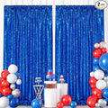 Navy Blue Sequin Backdrop 2 Pcs 5FTx10FT Glitter Backdrop Curtains Birthday by SoarDream