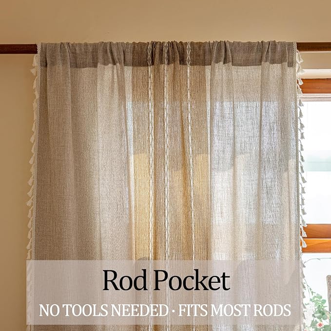 Sutuo Home Boho Curtains 96 inches - Image 6