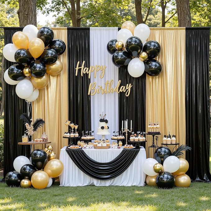 gogoparti 10x10FT Black Sequin Backdrop Curtain - Image 5