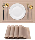 Placemats Set of 4 Washable Indoor | Outdoor Vinyl Place Mats by CADONO