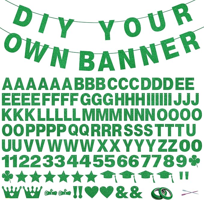 131 PCS Custom Banner DIY Letter Banners Personalized Banner | Make Your Own by Unknown
