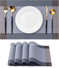 Placemats Set of 4 Washable Indoor | Outdoor Vinyl Place Mats by CADONO