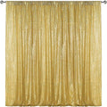 Sugargirl Gold Sequin Backdrop Curtain 8FTx8FT Glitter Gold Background Drapes by Sugargirl