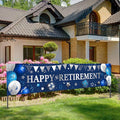 Blulu 2026 Retirement Banner Sign Horizontal Large Fabric Retirement Yard Sign by Blulu