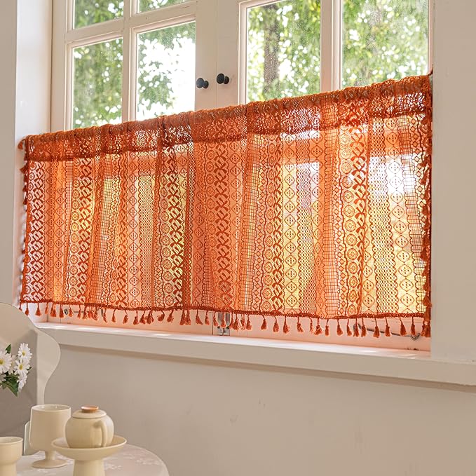 Sutuo Home Boho Valance Short Curtains - Image 4