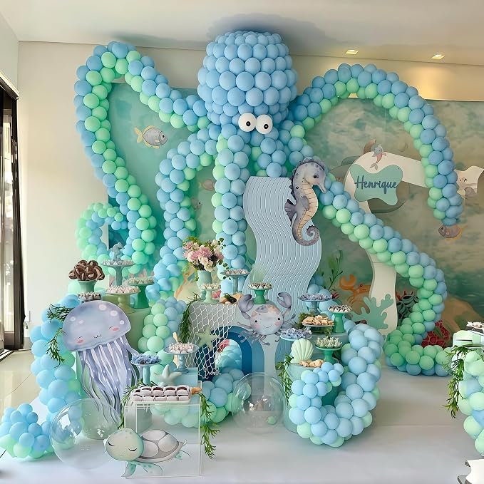 Teal Blue Linking Balloons, Tails Balloon - Image 7