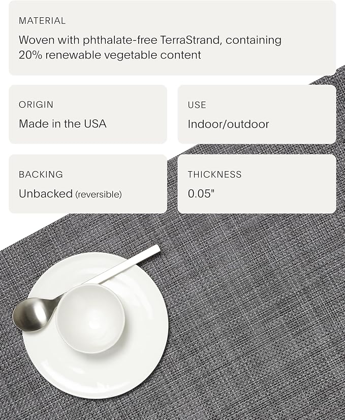 Chilewich Mini Basketweave Placemats, Round Woven Placemats Set of 4 | Reusable - Image 4