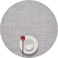 Chilewich Mini Basketweave Placemats, Round Woven Placemats Set of 4 | Reusable by Chilewich