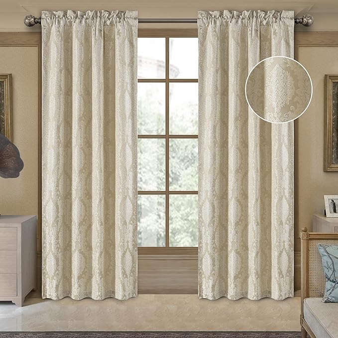 Loom and Mill Jacquard Damask Curtains by LoomandMill