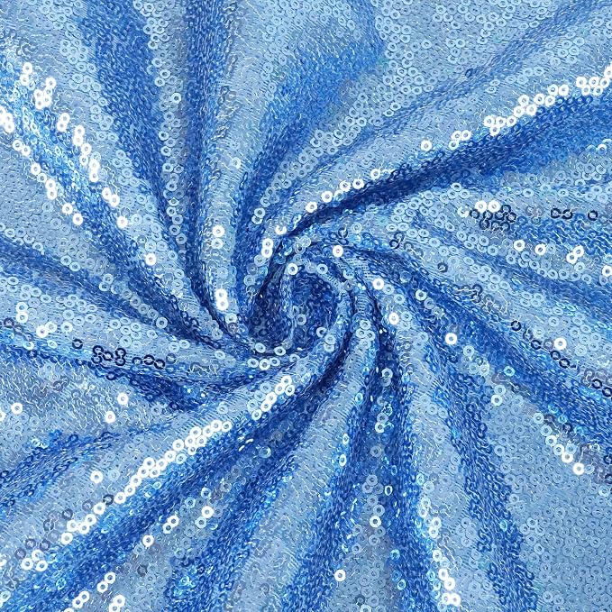Eternal Beauty Baby Blue 3mm Sequin Backdrop 6x6 Ft - Image 9