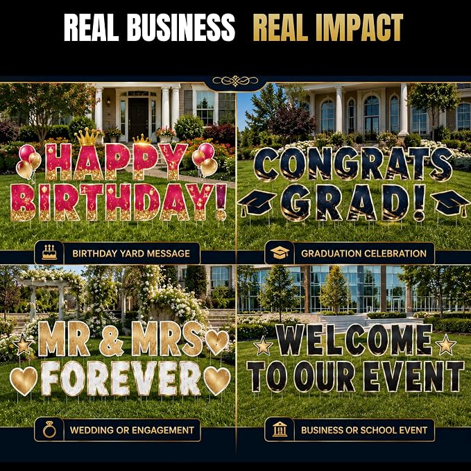 Custom Large lawn letters with stakes by BCB | Lawn Sign Printed in USA | 24 - Image 6
