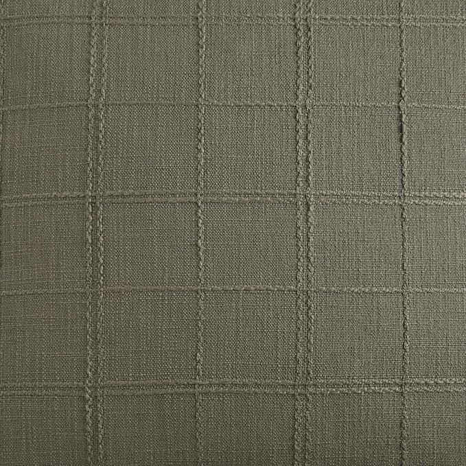 Linen Checked Farmhouse Table Runner, 13x60 Inches Olive | Raised Grid Design - Image 6