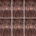Voircoloria Brown Foil Fringe Backdrop Curtains, Birthday Party Decorations by Voircoloria