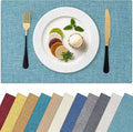 Homaxy Cloths Placemats for Dining Table Set of 8, Aqua | Heat Resistant by Homaxy