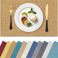 Homaxy Cloths Placemats for Dining Table Set of 6, Amber | Heat Resistant by Homaxy