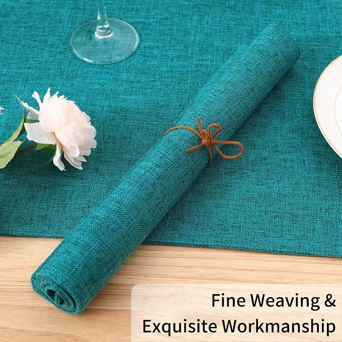 Homaxy Cloths Placemats for Dining Table Set of 4, Teal | Heat Resistant - Image 6