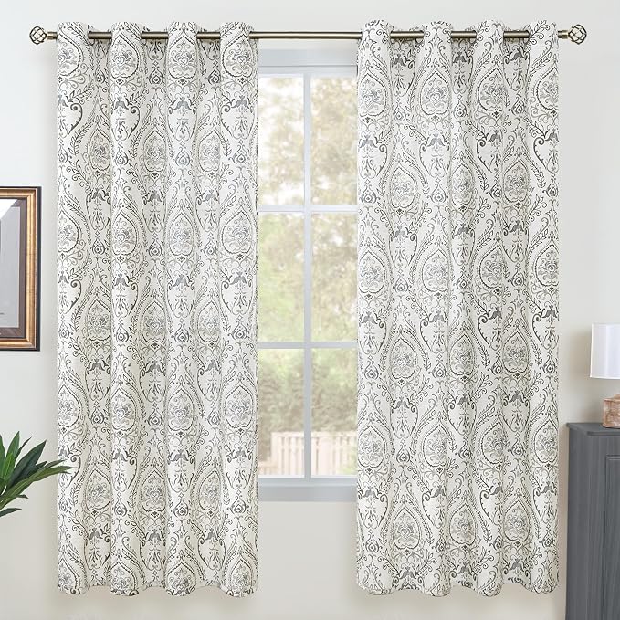 Linen Curtains 72 inches Long for Living Room, 2 Panels Each 52 x 72 Inch by LAMIT
