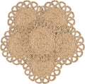 13.8" Corn Husk Woven Round Placemats Set of 6 by DaiVuCrafts