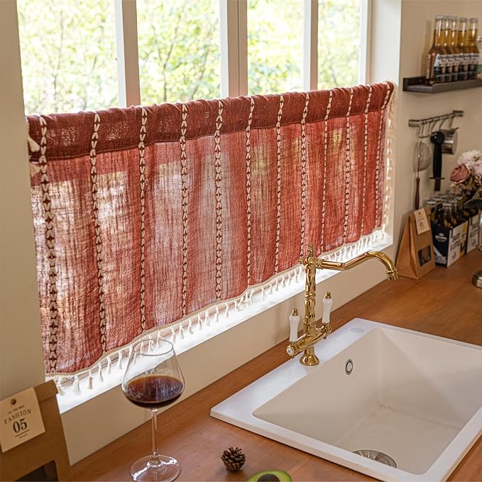 Sutuo Home Boho Short Curtains Valance - Image 7
